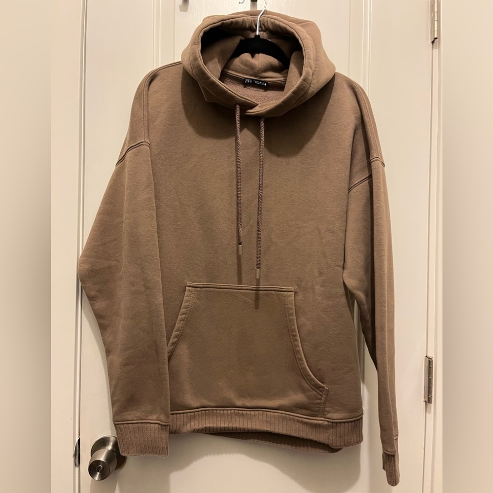 Zara Oversized Brown Hoodie | Size M